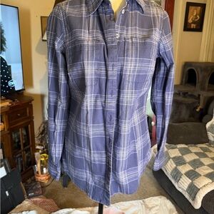 Women’s Blue Plaid Shirt